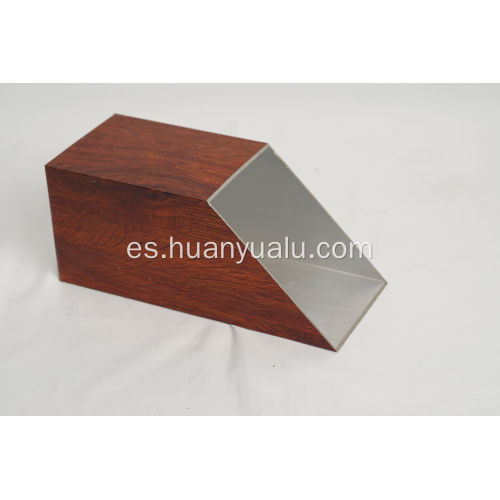 Puertas y ventanas de aluminio con recubrimiento en polvo de grano de madera